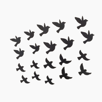 Wooden Pigeon & Sparrow Wall Set