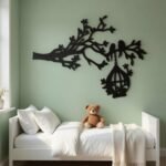 3D WoodenWall Art– Birds, Cages &Tree Nature Design for Elegant Home Decoration